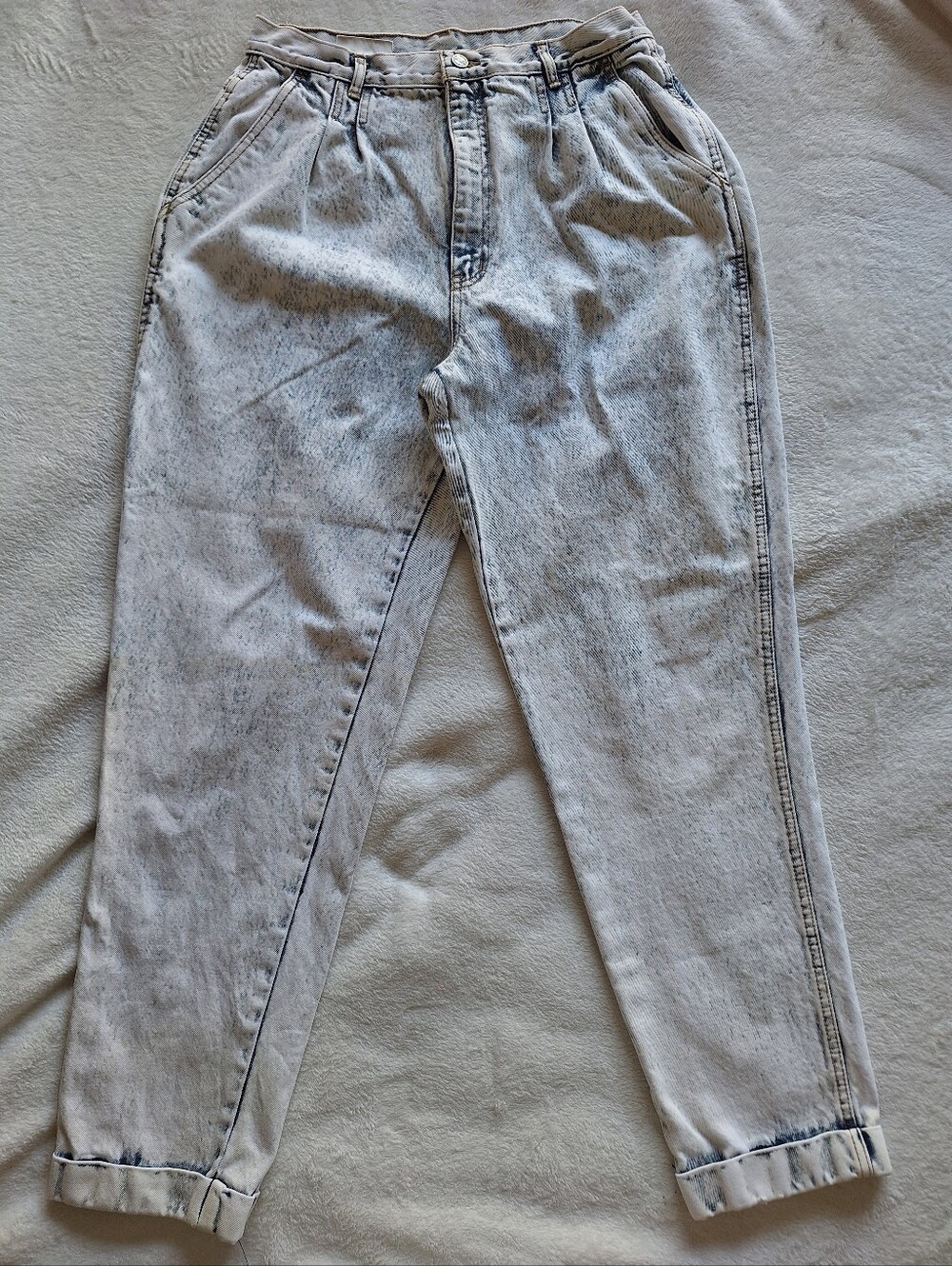 Vintage Bill Blass Acid Wash Pleated Mom Jeans Made in Taiwan Sz 14 Fits M W29